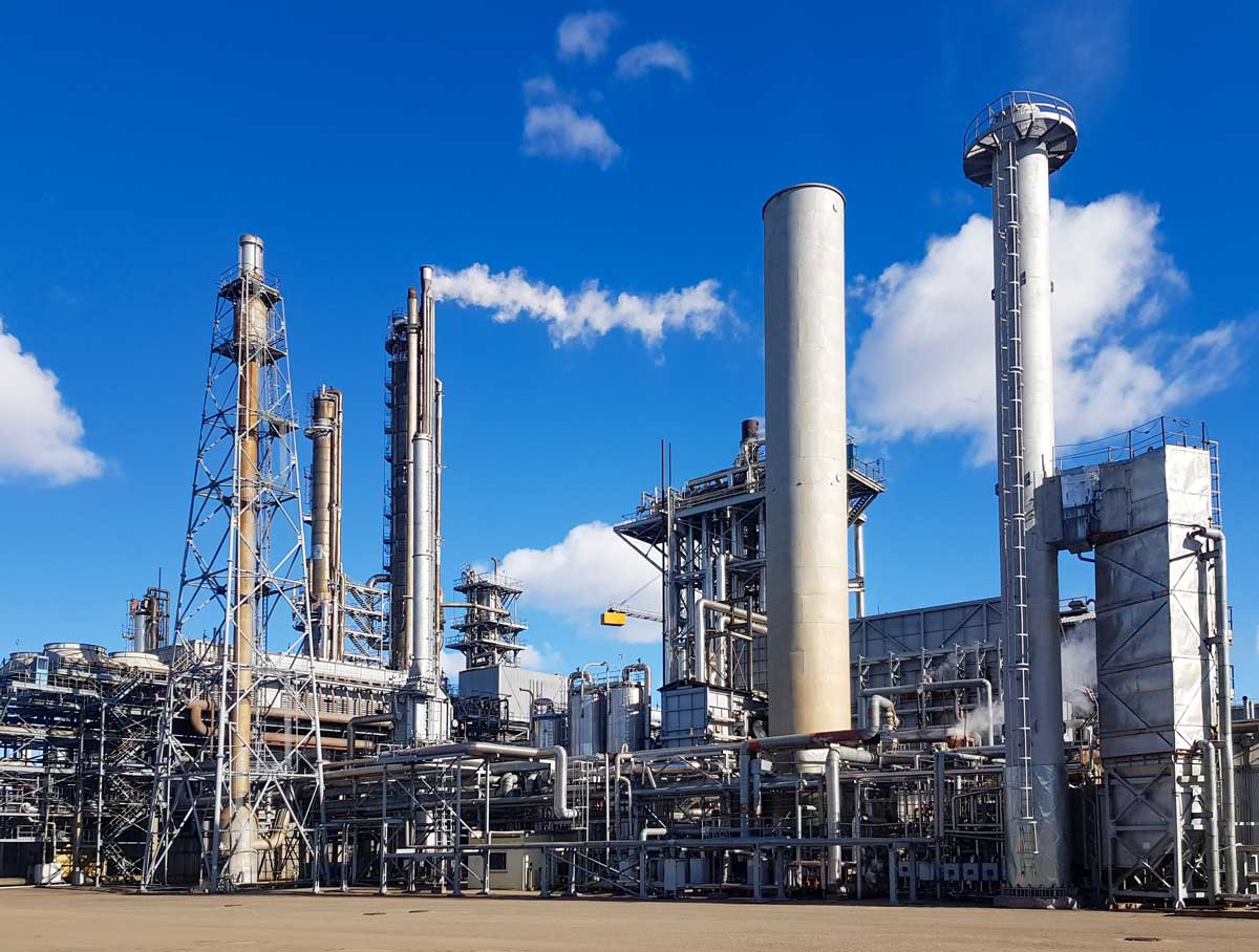 ammonia production at petrochemical plant