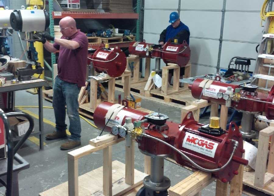 MOGAS automated power plant valves